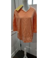NWT QVC Denim &amp; Co Women Long Sleeve Shirt Top Size Large - £15.95 GBP