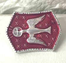 Red Confirmation Pin Remembrance Holy Spirit Descending Dove Italy 3/4&quot; - $7.91