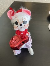 Annalee 8&quot; Sweetheart Valentine&#39;s Day Mouse Red Heart NWOT Candy - $23.74