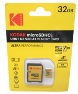 New Kodak 32 GB Micro SDHC Flash Memory Card - Class 10 with SD Adapter - $227.40 MXN