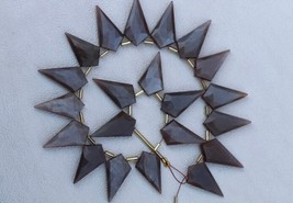 Natural, 20 piece faceted fancy tie drilled COFFEE MOONSTONE briolette beads, 12 - £54.86 GBP