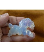 Y-HOR-RU-557) little White opalite running HORSE gemstone figurine stone... - £14.04 GBP