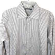 Hart Schaffner Marx Shirt Mens Size 16 1/2 34/35 Long Sleeve Button Up Striped - £18.19 GBP