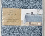 Bee &amp; Willow Etched Chambray Laminated Tablecloth 60x120in Material - $32.99