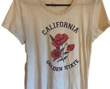 Gap California T Shirt Juniors M Golden State Off White Burner Round Neck - $5.35