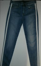 Banana Republic Mid-Rise Skinny Jeans; Side Stripe | Medium Blue Wash; S... - £27.61 GBP