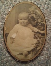 005 Vintage Oval Baby Photograph Cabinet Card - £8.11 GBP