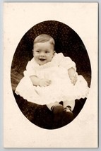 RPPC Darling Baby Albert T McPherson Big Smile 1910 Oval Masked Postcard D26 - $9.95