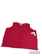 Judith Hart Sleeveless Red Top. Light Sweater Material Size 3XL - £11.86 GBP