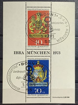 1973 German Block Of 2 Post Stamps Of International Philatelic Congress ... - $115.93 MXN
