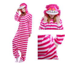 Adult Kigurumi Animal Onesies Jumpsuit Costume Pajamas Sleepwear Cheshire Cat - £19.17 GBP