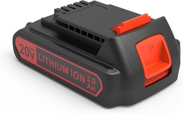 3000 Mah 20V Lithium Battery Replacement For Black And Decker 20V Lithium - £25.24 GBP