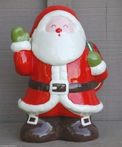Vintage Style Santa Claus St Nicholas Ceramic Candy Cookie Jar Christmas... - $39.59