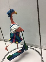Department 56 pink flamingo ornament 56-34762 retired scooter 6 1/2” - $259.57 MXN