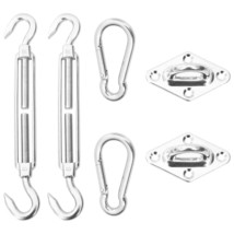  Sunshade Sail Mounting Kit Silver Stainless steel (316) Standard - $1,429.25 MXN