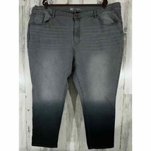 DG2 Diane Gilman Cropped Jeans Gray Black Ombré Plus Size 28W (48x26) - £10.88 GBP