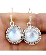925 Sterling Silver Rainbow Moonstone Handmade Earrings Xmas Gift Women ... - £29.25 GBP