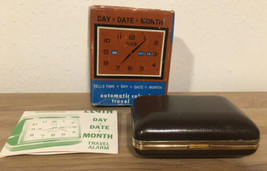 VTG Elgin “Automatic Calendar Travel Alarm” Luminous Clock w/ Box Month/... - $78.39