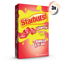 3x Packs Starburst Singles To Go Cherry Drink Mix 6 Singles Each .59oz - £8.46 GBP