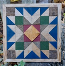 Wood Quilt Square with Gorgeous Grains and Wood Textures - £47.54 GBP