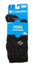 Columbia Men&#39;s 10-13  Black Gray Merino Wool Blend Crew Hike Socks - $39.59