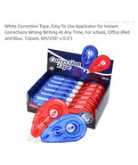 Whiteout Correction Tape, Easy To Use 1 Count (Pack of 12), red and blue  - $279.97 MXN