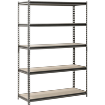 Storage Rack 5 Adjustable Shelves Steel Garage Home Metal Shelf Unit Hea... - £104.05 GBP
