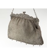 Vintage Sterling Silver Mesh Purse With Flora Pattern on Clasp and Chain... - £373.68 GBP
