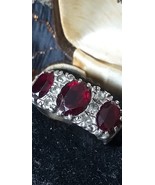 Antique Vintage Victorian 1880-s Ruby Sterling Silver Ring Size UK L 1/2... - $3,180.03 MXN
