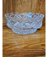 Vintage Beautiful Cut Lead Crystal Glass Heavy Centerpiece Bowl 7.75&quot; Wide - $891.73 MXN