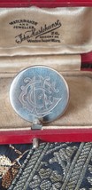 Antique Edwardian 1905 Birmingham Silver Lapel Pin By Levi &amp; Salaman Boxed. - $117.81