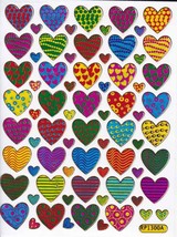 A106 Heart Love Kids Kindergarten Sticker Decal Size 13x10 cm / 5x4 inch Glitter - £1.99 GBP