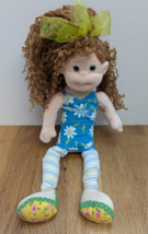 Ty Teenie Beanie Boppers doll Huggable Holly Brown hair striped legs - $5.93