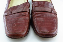 Kenar Pump Brown Leather Women Heel Shoes Size 9 M - £15.44 GBP