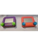 Etch A Sketch Mini Travel Pocket Size Purple And Pink Ohio Art Lot Of 2 - $15.83