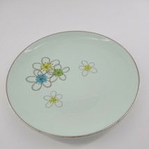 Nobility Permaware Mist Salad Plate 7.5&quot; MCM Daisy Atomic Green Blue Yel... - €8,54 EUR