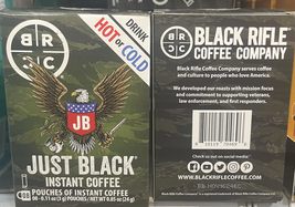 Black Rifle Instant Coffee pouches. JUST BLACK. 8 pouches per box. Bundle of 2 w - $68.57