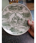 Vtg Souvenir Plate Rushford NY New York Founded 1816 - $24.74