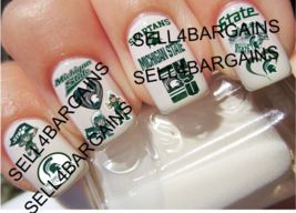 24 NEW 2023 MICHIGAN STATE SPARTANS LOGOS》12 DIFFERENT DESIGNS Nail Decals - £9.43 GBP