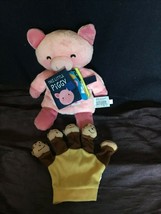 Lot Of L. Boutique Plush Pink Pig W This Little Piggy Book &amp; Five Little Monkeys - £11.90 GBP
