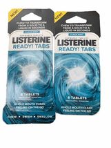 Listerine Ready Tabs Clean Mint Flavor 8 Chewable Tablets Sugar Free 2 Pack - $47.52