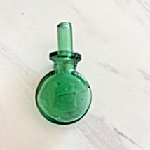 Vintage Hand Blown Miniature Apothecary Bottle Emerald Green Blanko Glas... - $14.84