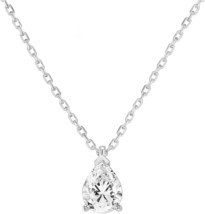 14K Gold Plated Cubic Zirconia Diamond Pendant Necklace for Women Adjust... - £25.69 GBP