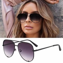 Big Aviator &quot;Key&quot; Oversized Metal Gradient Women Sunglasses Shades Shadz Gafas - £14.68 GBP