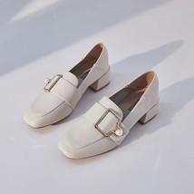 Comfortable PU Slip-on Mid Heel Women Office Shoes Elegant Women Pumps  Buckle L - £30.83 GBP