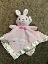 NWT Magic Years Pink Bunny Rabbit Rattle Lovey Security Blanket Plush 11”x11” - £15.17 GBP