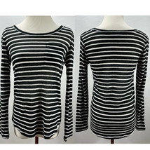 New Anthropologie Splendid Striped Lightweight Knit Top T-Shirt Long Sleeves - £19.97 GBP