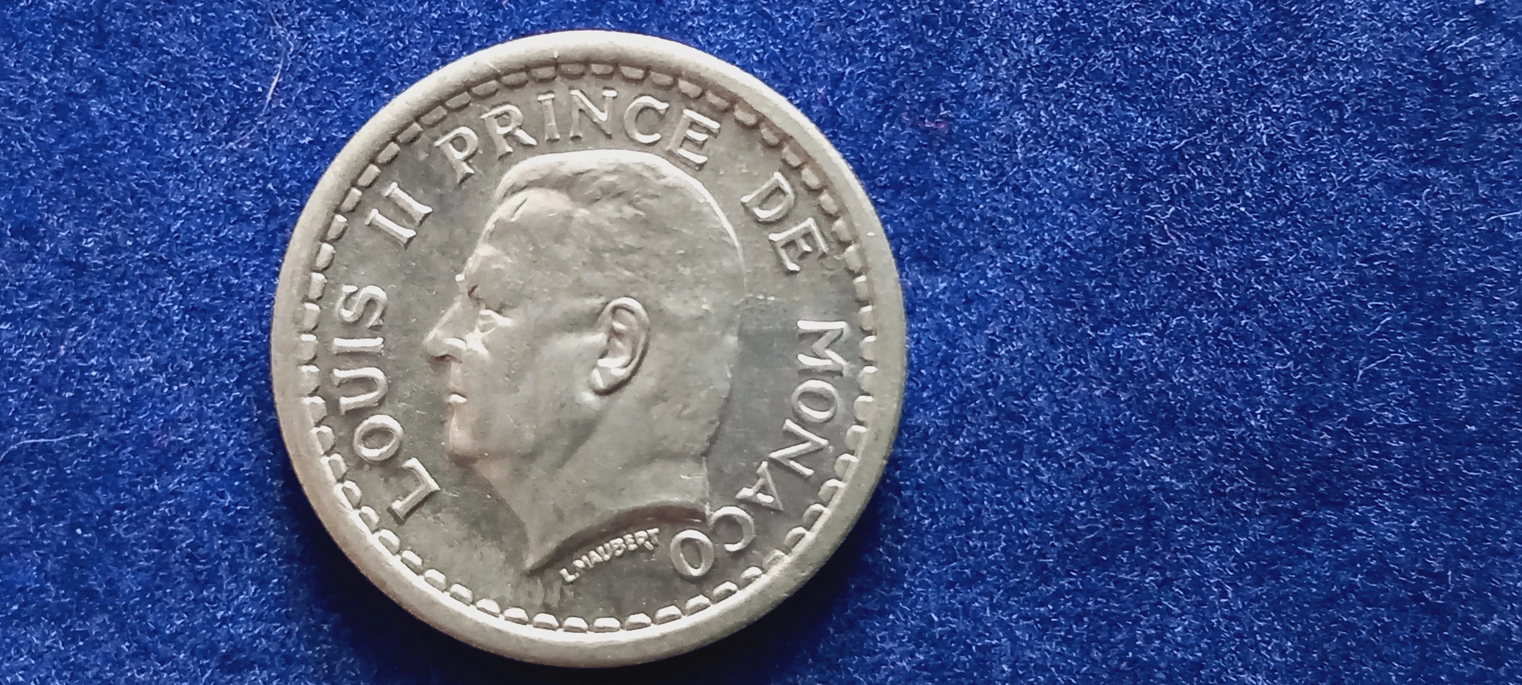 MONACO 1 Franc Louis II (1943) Paris - MS - $2,362.01 MXN
