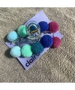 Claire’s Multicolor Blue And Purple Pom Pom Statement Hair Clip NWT - $137.06 MXN