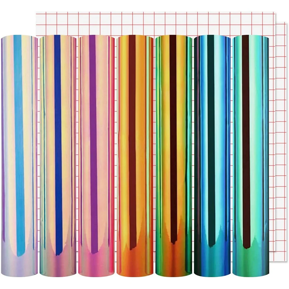 9 Pack Holographic Vinyl for Cricut - 12X12inch Permanent Holographic Vinyl Shee - £43.13 GBP